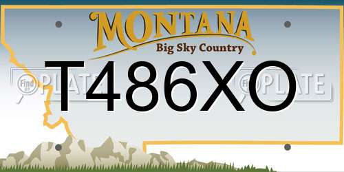 T486XO Montana License Plate