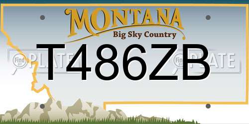 T486ZB Montana License Plate