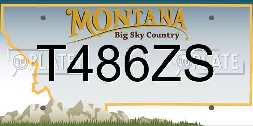 T486ZS Montana License Plate