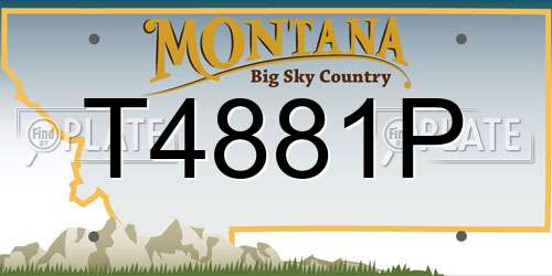 T4881P Montana License Plate