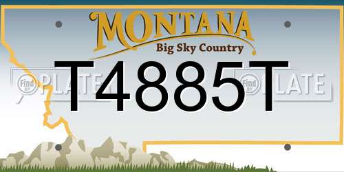 T4885T Montana License Plate