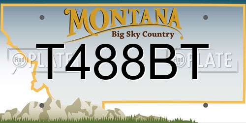 T488BT Montana License Plate