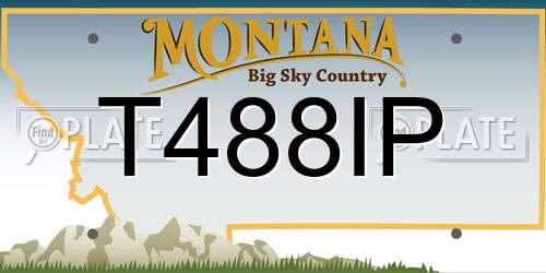 T488IP Montana License Plate