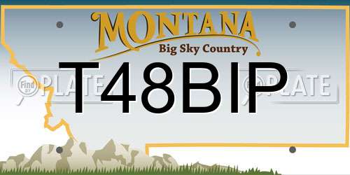 T48BIP Montana License Plate