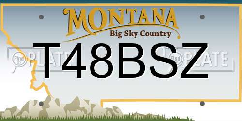 T48BSZ Montana License Plate