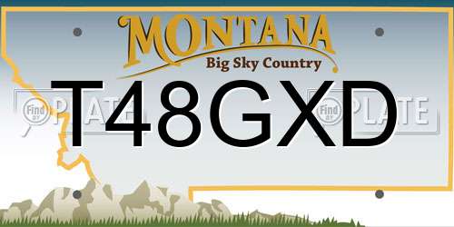 T48GXD Montana License Plate
