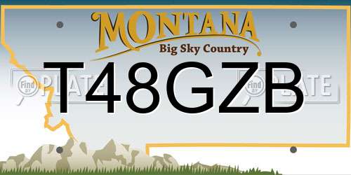 T48GZB Montana License Plate