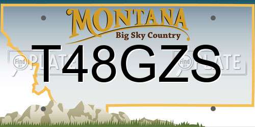 T48GZS Montana License Plate