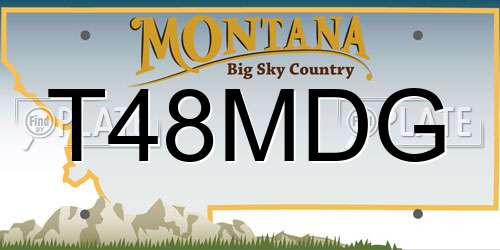 T48MDG Montana License Plate