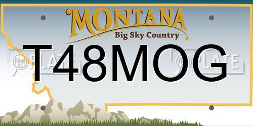 T48MOG Montana License Plate