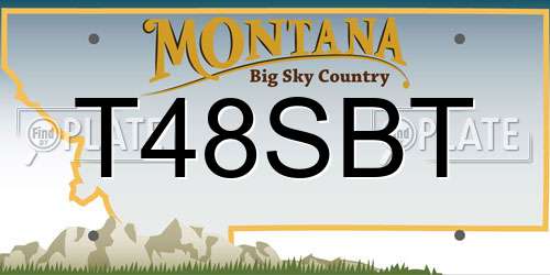 T48SBT Montana License Plate