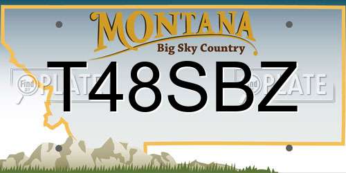 T48SBZ Montana License Plate