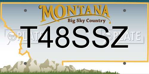 T48SSZ Montana License Plate