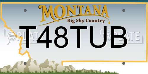 T48TUB Montana License Plate