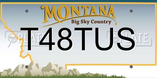 T48TUS Montana License Plate