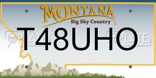 T48UHO Montana License Plate