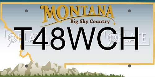 T48WCH Montana License Plate