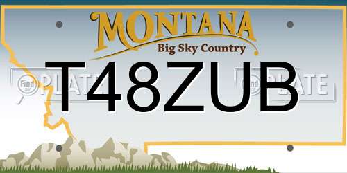 T48ZUB Montana License Plate