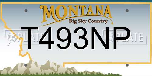 T493NP Montana License Plate