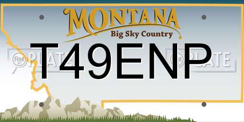 T49ENP Montana License Plate