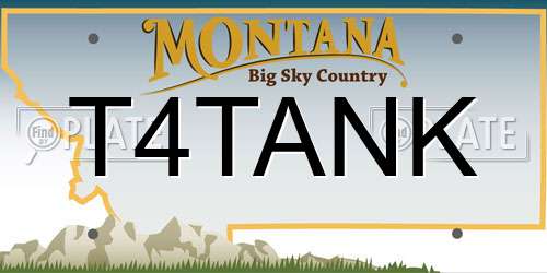 T4TANK Montana License Plate