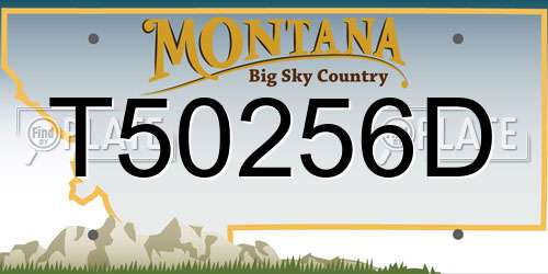 T50256D Montana License Plate