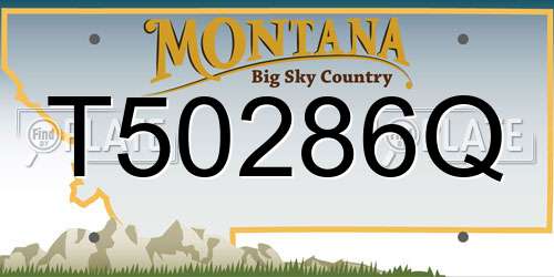 T50286Q Montana License Plate