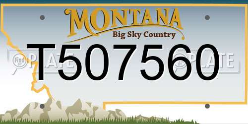 T507560 Montana License Plate