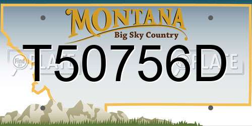 T50756D Montana License Plate