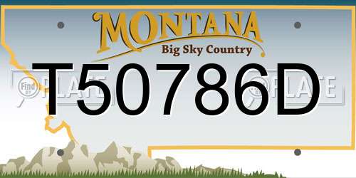 T50786D Montana License Plate