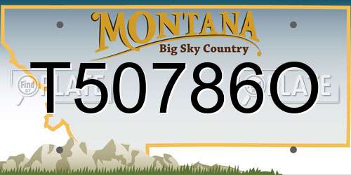 T50786O Montana License Plate