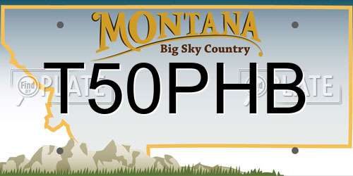 T50PHB Montana License Plate