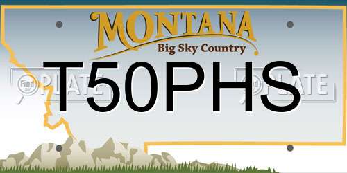 T50PHS Montana License Plate