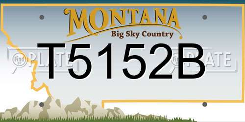 T5152B Montana License Plate