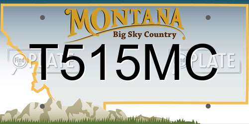 T515MC Montana License Plate
