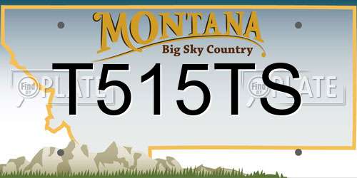 T515TS Montana License Plate