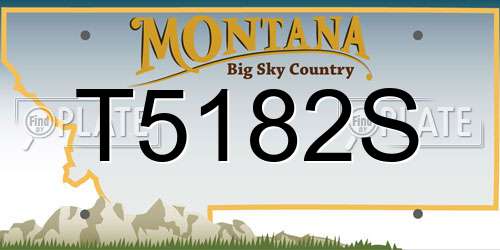 T5182S Montana License Plate
