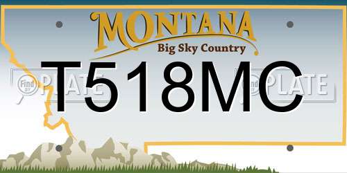 T518MC Montana License Plate