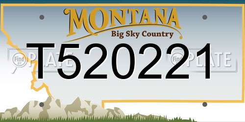 T520221 Montana License Plate