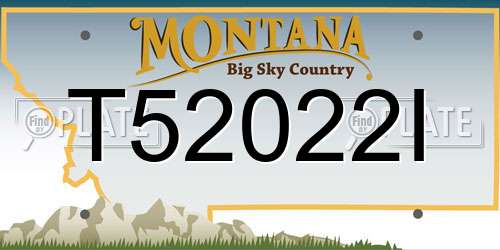 T52022I Montana License Plate