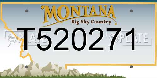 T520271 Montana License Plate