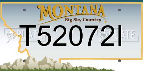 T52072I Montana License Plate