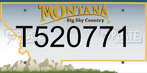 T520771 Montana License Plate