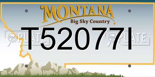 T52077I Montana License Plate