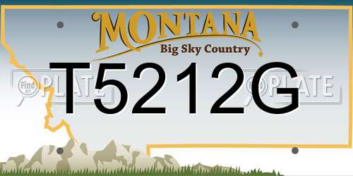 T5212G Montana License Plate