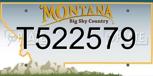 T522579 Montana License Plate