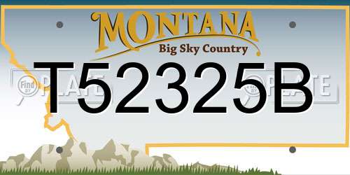 T52325B Montana License Plate