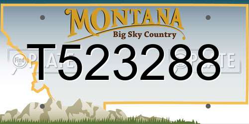 T523288 Montana License Plate