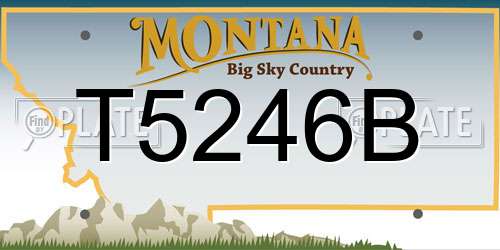 T5246B Montana License Plate