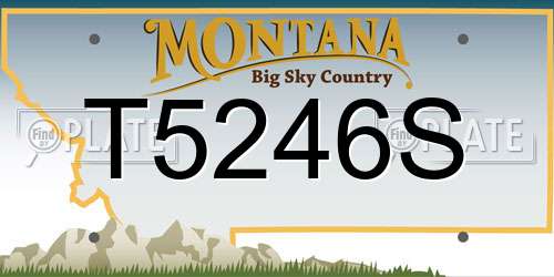 T5246S Montana License Plate